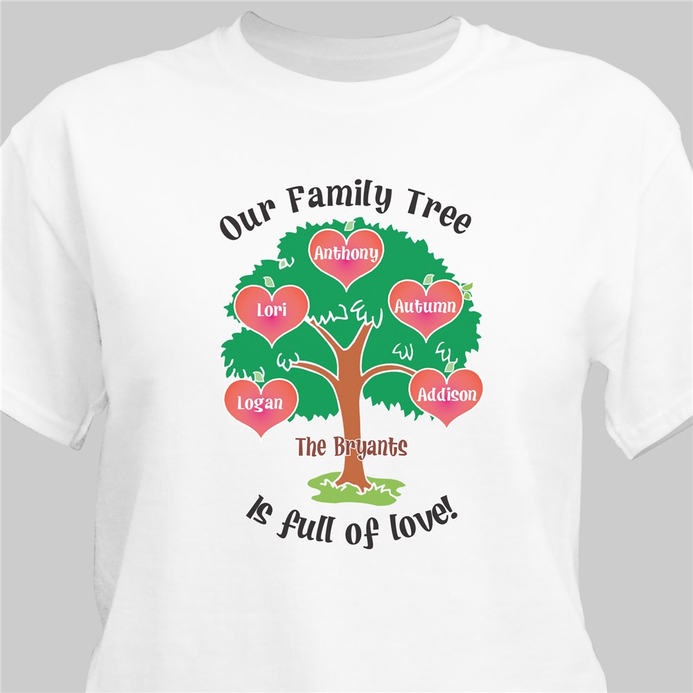Our Family Tree Personalized T Shirt GiftsForYouNow