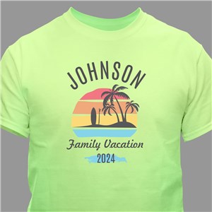 Personalized Family Vacation T-Shirt with Year