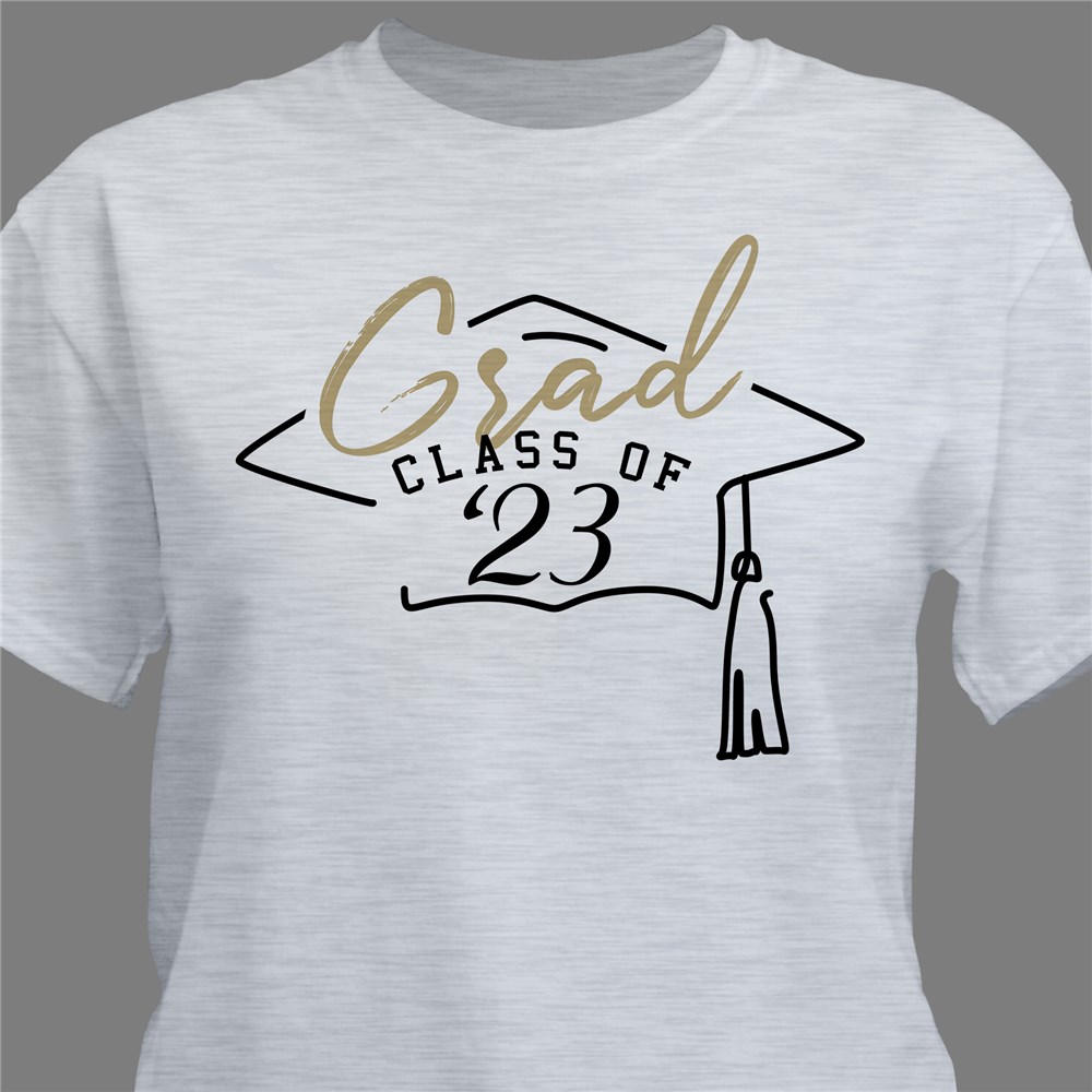 Personalized Graduate Shirt With Cap Design | GiftsForYouNow