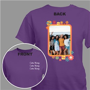 Personalized Double-Sided Custom Message With Groovy Photo Border Shirt 322545X