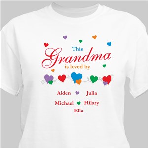 Is Loved By...T-Shirt | Personalized Grandma Shirts