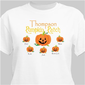 Pumpkin Patch Personalized Halloween Adult T-Shirt | Personalized Halloween Shirts