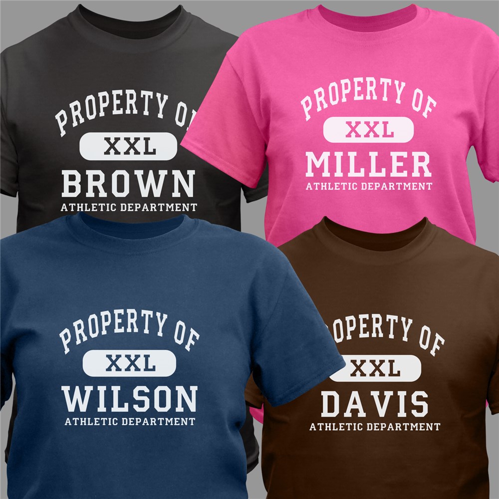 Personalized Property Of Tshirt GiftsForYouNow