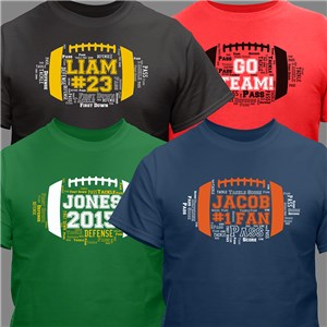 Men's Personalized Football T-Shirt Custom Dad Shirt Mom Team