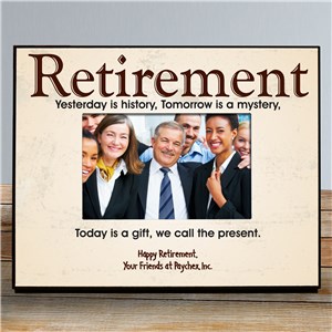 Personalized Retirement Printed Frame | GiftsForYouNow