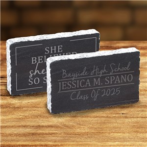 Engraved Believed-Could-Did Marble Keepsake | Engraved Keepsakes