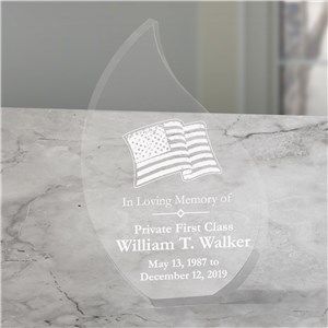 In Loving Memory Personalized Military Memorial Tear Keepsake Gifts