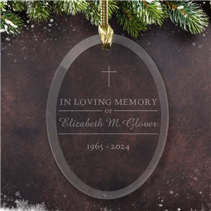 Personalized Loving Memory Memorial Ornament | Glass | Memorial Ornaments