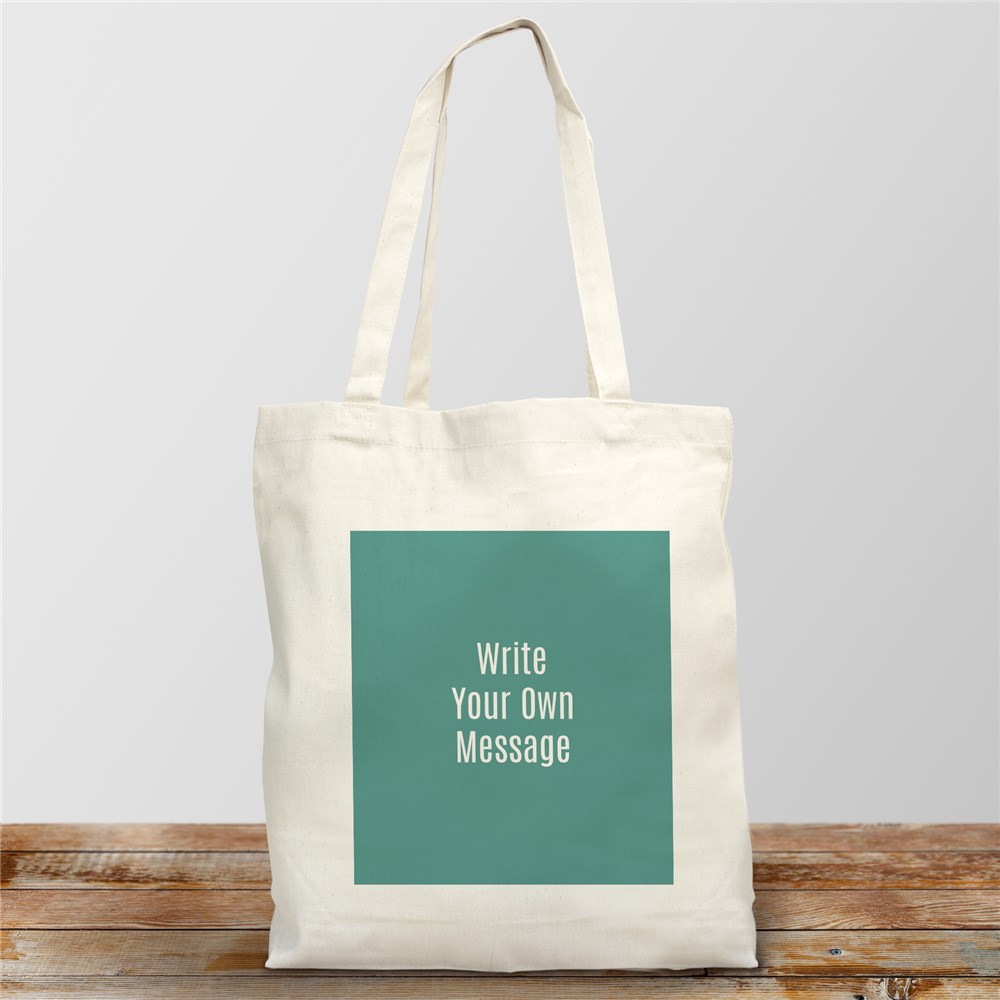 Personalized Write Your Own Canvas Tote Bag | GiftsForYouNow