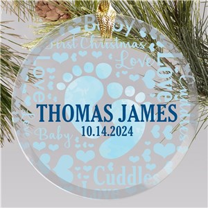 Personalized Baby Ornaments | Baby Feet Christmas Ornaments