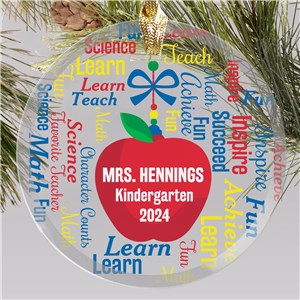 Personalized Teacher Ornaments | Word-Art Ornaments For Teachers