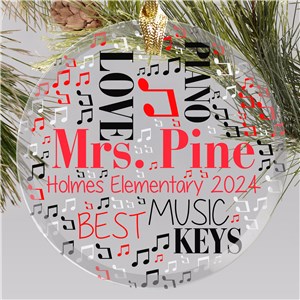 Personalized Teacher Ornaments | Gifts For Music Teachers