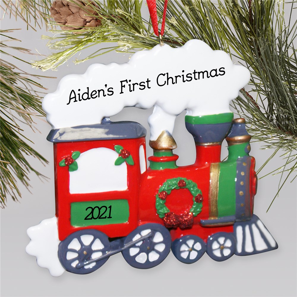 Personalized Train Holiday Ornament | GiftsForYouNow