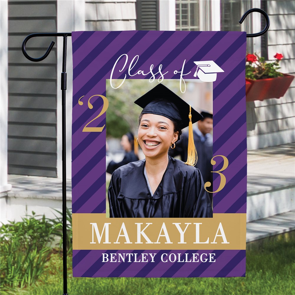 Personalized Graduation Garden Flag With Photo