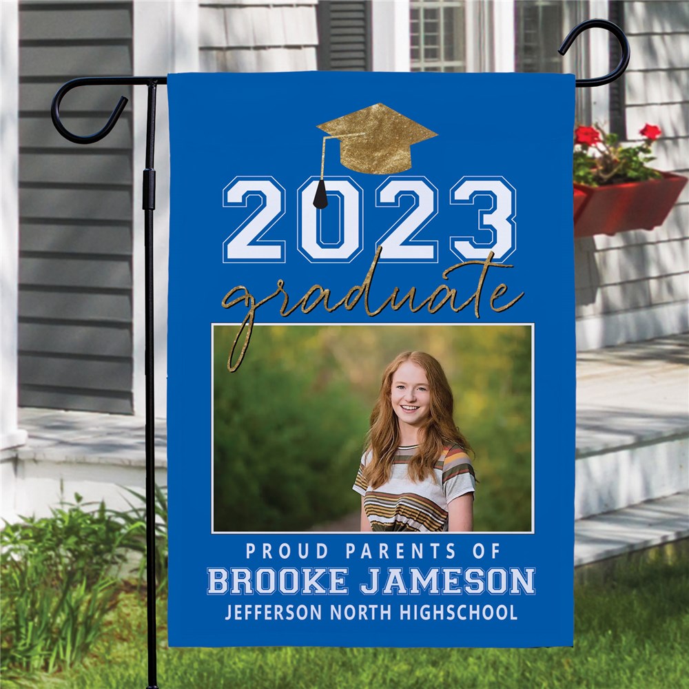 Graduation Garden Flag Personalized With Grad Photo