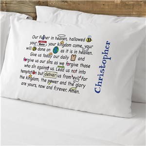 Our Father Prayer Personalized Pillowcase | Child Prayer Pillowcase with Custom Name