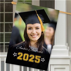 Personalized Graduation Photo House Flag