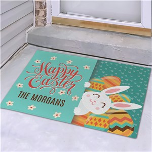 Personalized Easter Welcome Mat | Easter Family Doormat