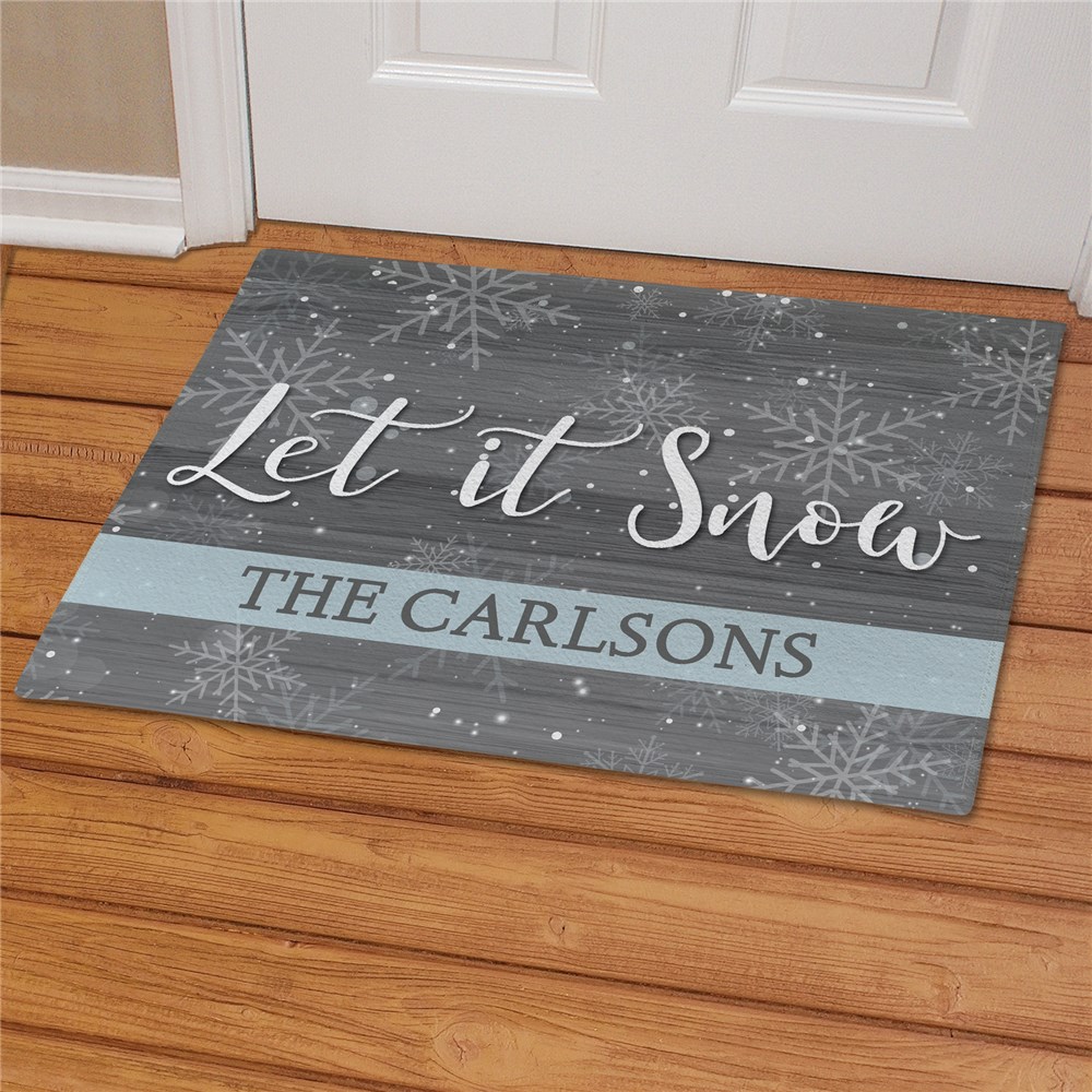 Let It Snow Personalized Doormat