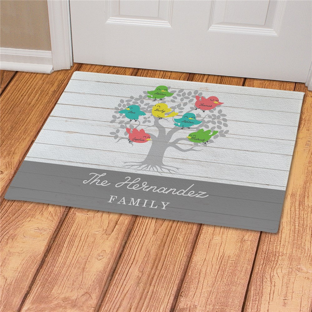 Personalized Family of Birds Doormat GiftsForYouNow