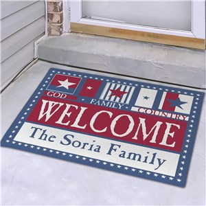 God Family Country Welcome Doormat | Personalized Doormats