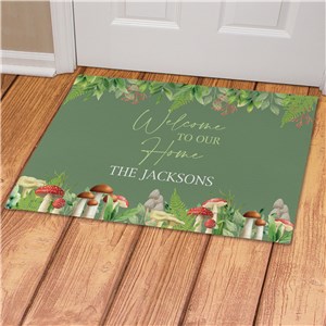Personalized Welcome to Our Home Mushrooms Door Mat 831225127X