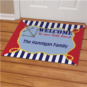 Personalized Family Lake House Welcome Doormat