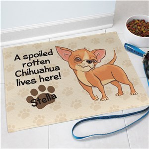 Personalized Chihuahua Spoiled Here Doormat | Personalized Doormats