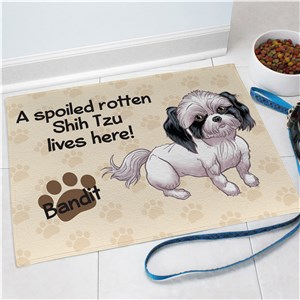Personalized Shih Tzu Spoiled Here Doormat | Personalized Doormats