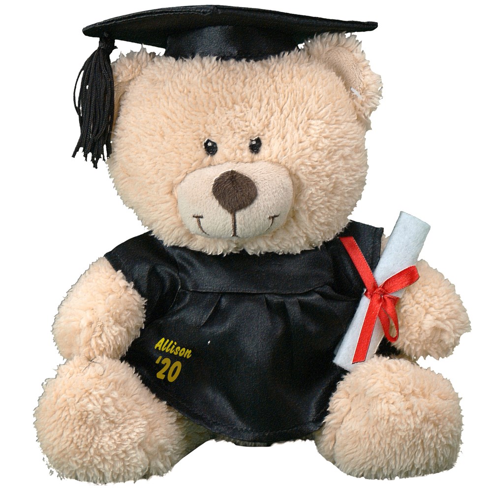glass graduation teddy bear