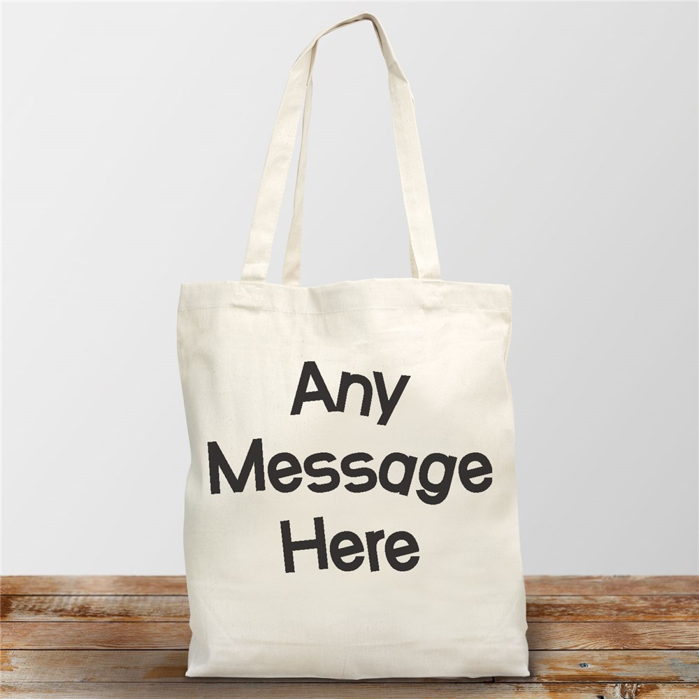 Crazy Message Personalized Canvas Tote Bag from GiftsForYouNow.com