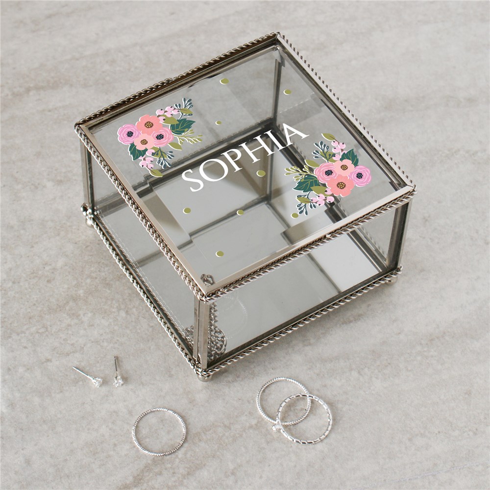 Tropical Personalized Jewelry Box