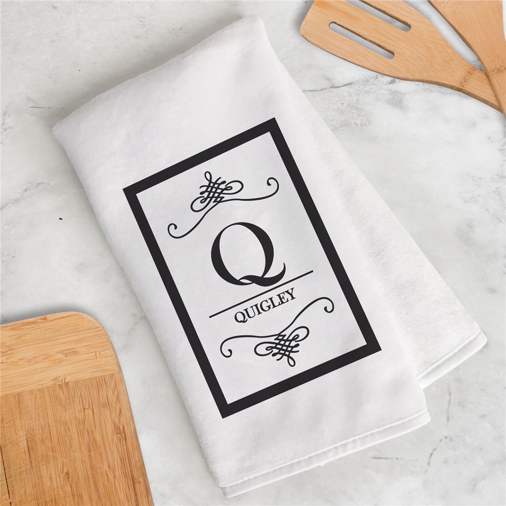 Monogram Kitchen Towel - Personalized Kitchen Towels - Monogram
