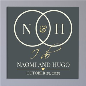 Personalized I Do Square Wall Canvas | Personalized Couple Gifts