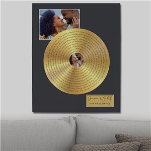 Personalized Record Spiral Song Lyrics Canvas 91227216