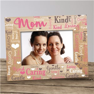 Word-Art Wood Personalized Mom Frame | GiftsForYouNow