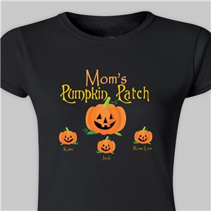 Personalized Pumpkin Patch Ladies Fitted T-Shirt | Personalized Halloween Shirts