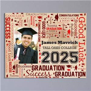 Graduation Photo Word-Art Canvas | Personalized Word Art