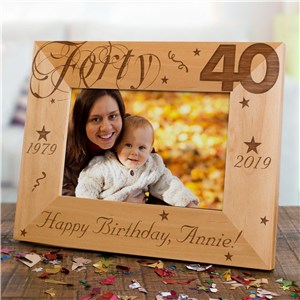 Happy 40th Birthday Picture Frame | GiftsForYouNow