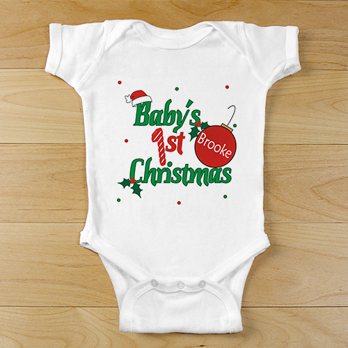 first christmas onesie personalized