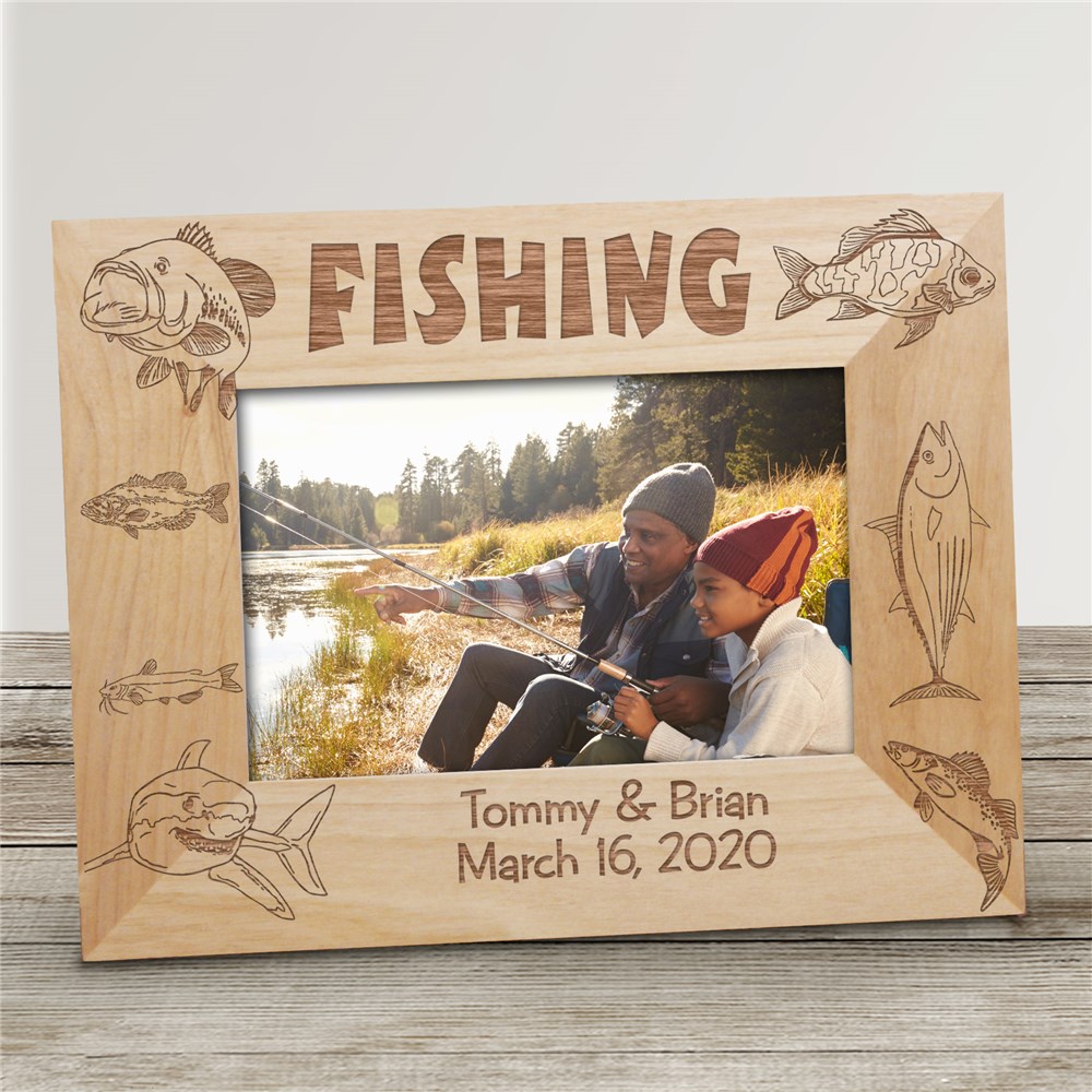 Engraved Fishing Picture Frame