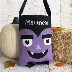 Embroidered Vampire Trick or Treat Bag