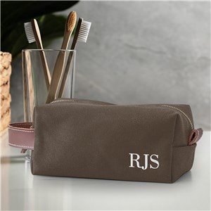 Embroidered Canvas Dopp Kit with Initials