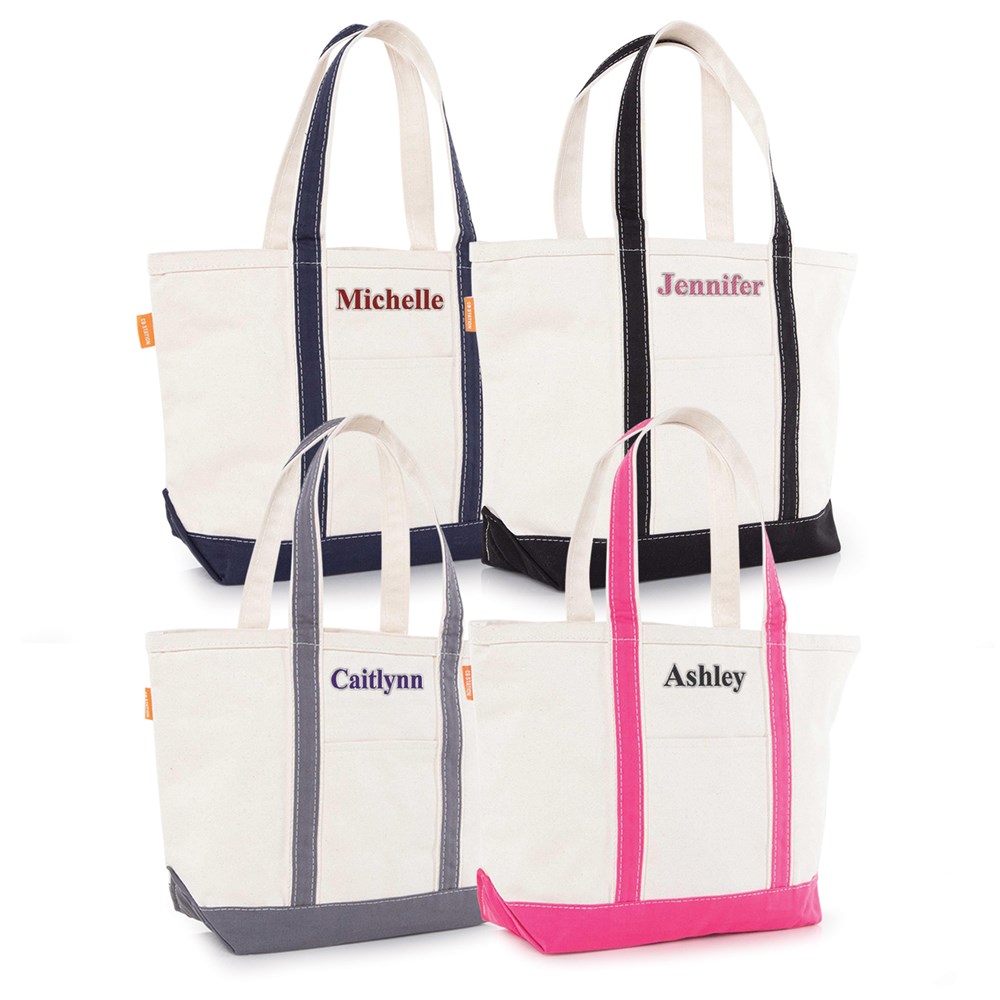 Large Personalized Boat Tote Lots of Colors