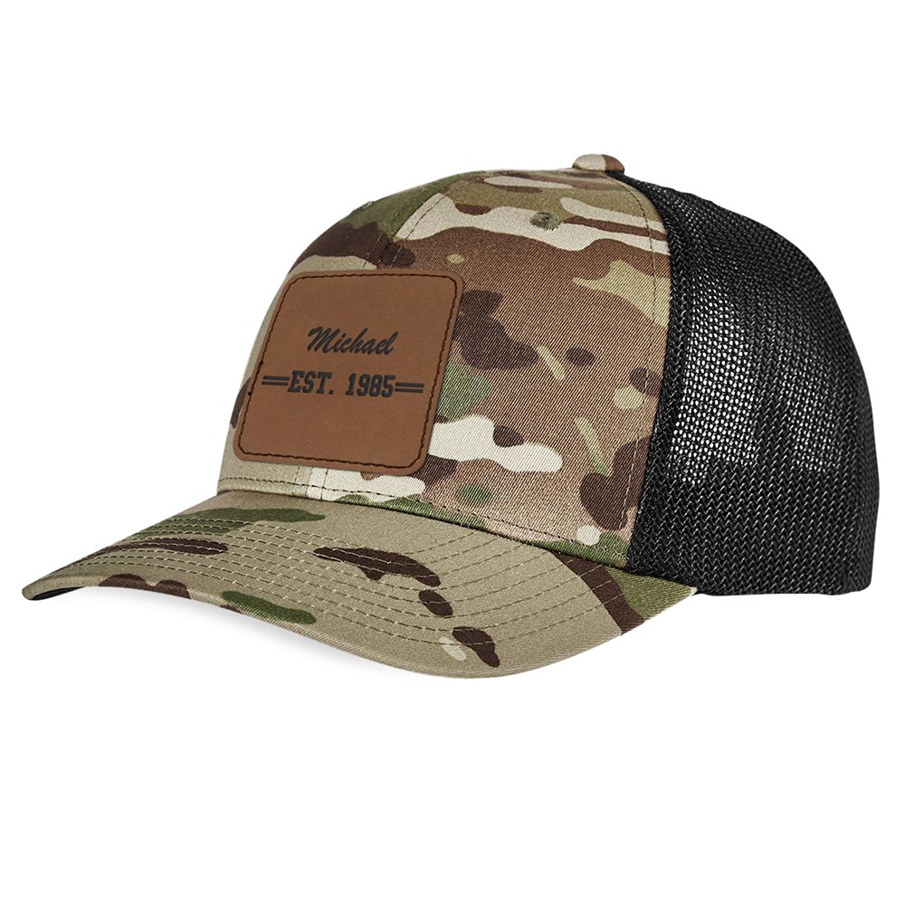 Custom Camo Hat With Name And Established Date