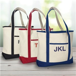 Personalized Name Custom Embroidered Monogram Tote Bag with 100% Cotton  Canvas Personalized Monogram Embroidery (Letter - Name Initial) :  : Shoes & Handbags