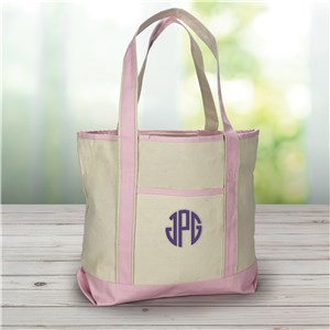 Monogrammed Canvas Tote Bag | GiftsForYouNow