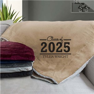 Graduate Embroidered Sherpa Blanket | Graduate Gifts