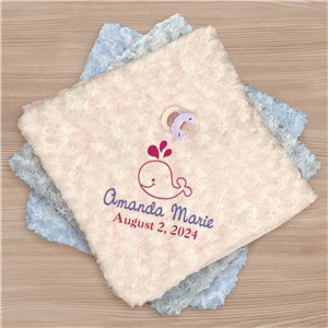 Embroidered Icon Curly Plush Baby Blanket E9640340X