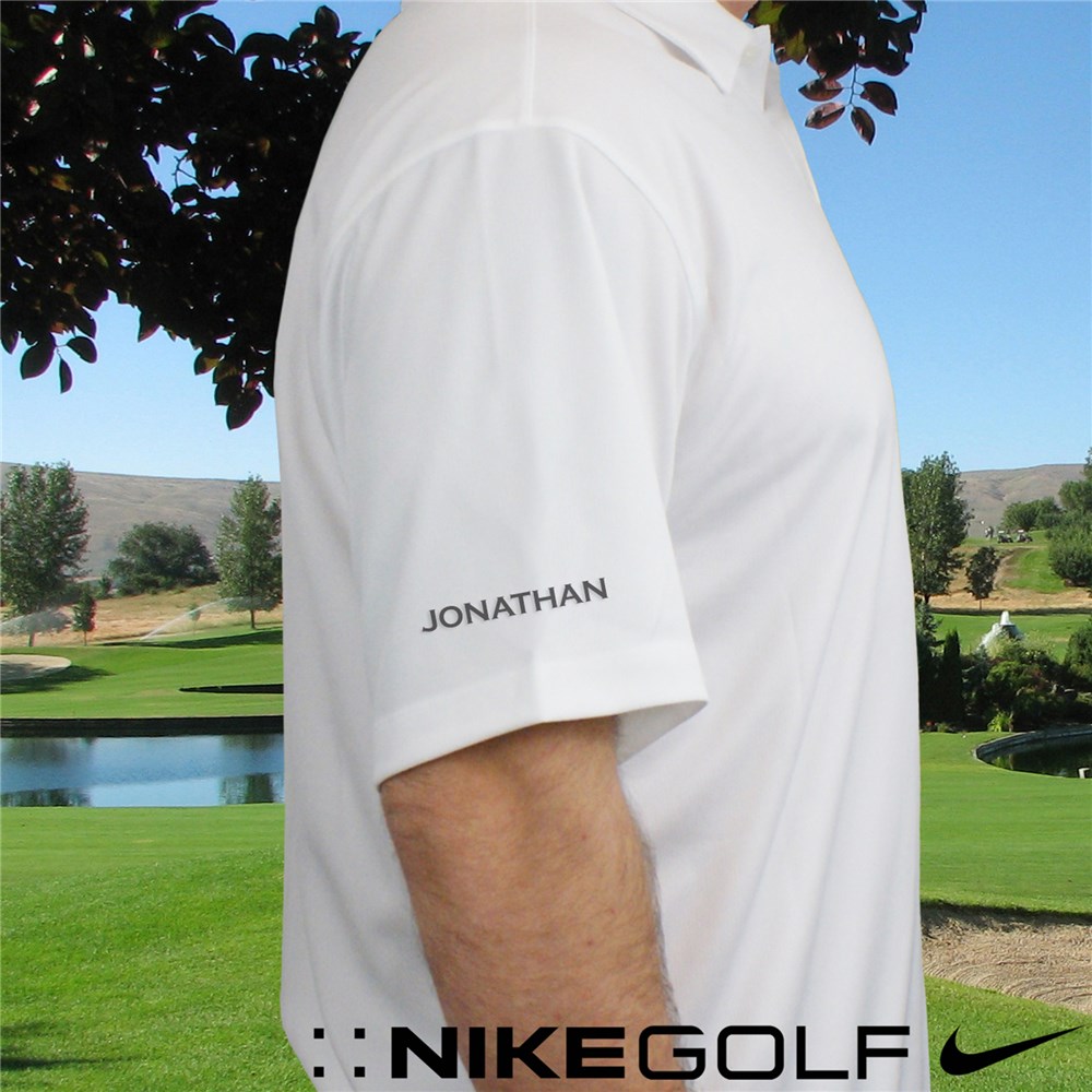 Nike Dri FIT Shoulder Stripe Polo, Custom Embroidered